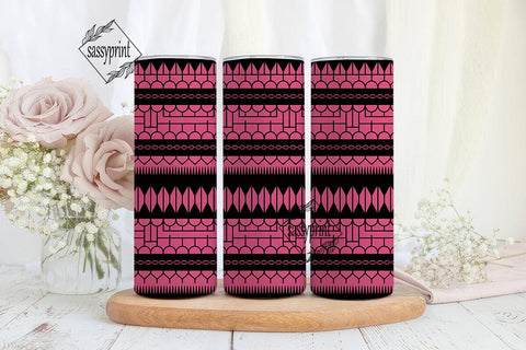 Pink Tribal Glitter 20oz Tumbler Sublimation sassyprint 