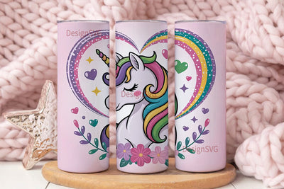 Pink Unicorn Dream 20oz Tumbler Wrap Sublimation DesignSVG 