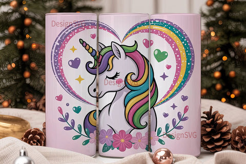 Pink Unicorn Dream 20oz Tumbler Wrap Sublimation DesignSVG 