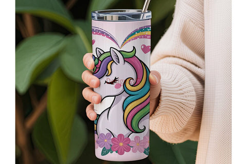 Pink Unicorn Dream 20oz Tumbler Wrap Sublimation DesignSVG 