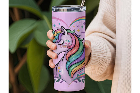 Pink Unicorn Dream 20oz Tumbler Wrap Sublimation DesignSVG 