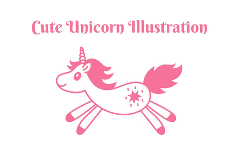 Pink Unicorn Illustration And Pattern Digital Pattern Rin Green 