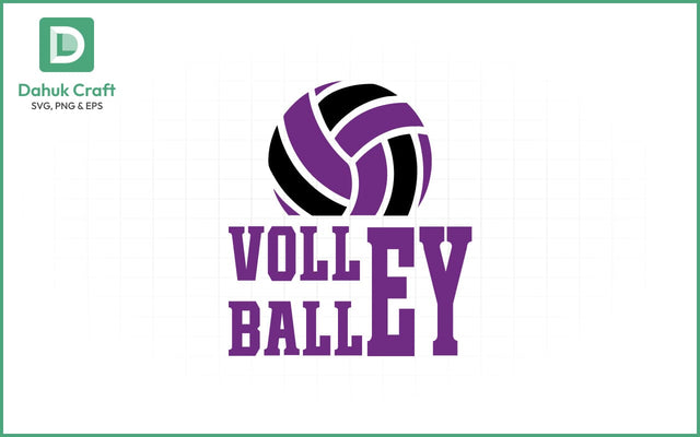 Pink Volleyball Logo SVG Volleyball SVG PNG & EPS V12 SVG dahukdesign 
