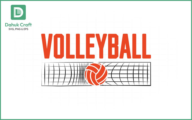 Pink Volleyball Logo SVG Volleyball SVG PNG & EPS V5 SVG dahukdesign 