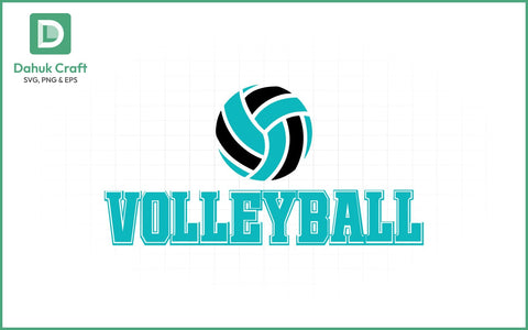 Pink Volleyball Logo SVG Volleyball SVG PNG & EPS V6 SVG dahukdesign 