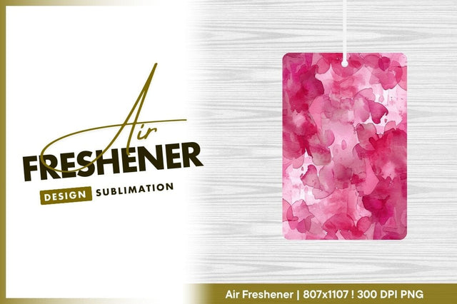 Pink watercolor background air freshener png Sublimation Regulrcrative 