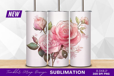 Pink watercolor roses clipart png illustration Sublimation Regulrcrative 