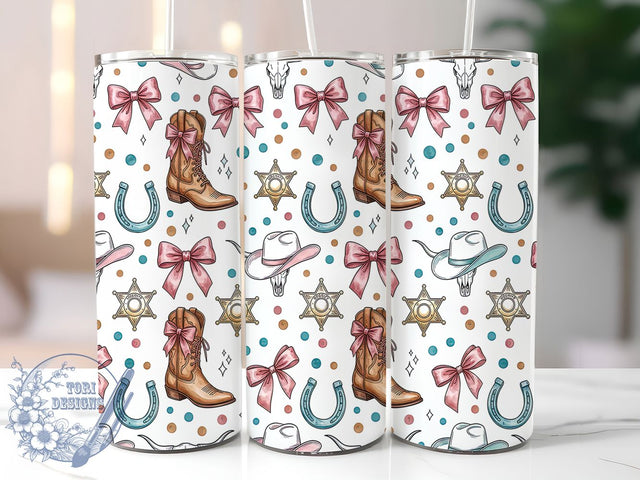 Pink Western Boots 20oz Tumbler, Pink Western Boots, 20oz Tumbler Wrap, Sublimation Design, Cute Western Art, Digital Download, Tumbler PNG, Pink Cowgirl Boot Wrap Sublimation ToriDesigns 