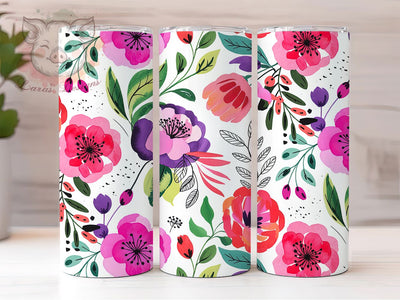 Pink Wildflower Botanical Tumbler, Wildflower Botanical Tumbler, Stylish 20oz Wrap, Sublimation Design, Trendy Gift Idea, Rustic Wildflower Wrap, Botanical Pink Tumbler Sublimation Lara' s Designs 