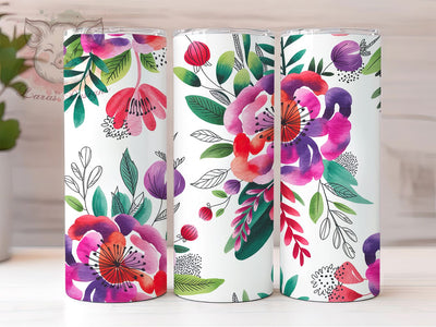 Pink Wildflower Botanical Tumbler, Wildflower Botanical Tumbler, Stylish 20oz Wrap, Sublimation Design, Trendy Gift Idea, Rustic Wildflower Wrap, Botanical Pink Tumbler Sublimation Lara' s Designs 