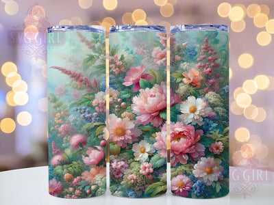 Pink Wildflower Floral Tumbler, Floral Tumbler, Stylish 20oz Wrap, Sublimation Design, Trendy Gift Idea, Botanical Wildflower Wrap, Rustic Pink Floral Tumbler Sublimation SvggirlplusArt 