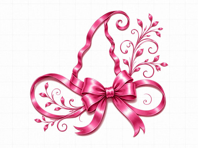 Pink Witch Hat Ribbon Bow Clipart PNG SVG artprintfile 