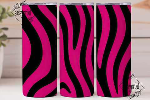 Pink Zebra 20oz Tumbler Wrap Sublimation sassyprint 