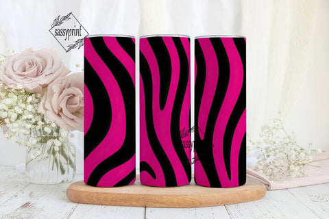 Pink Zebra 20oz Tumbler Wrap Sublimation sassyprint 