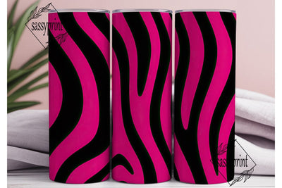 Pink Zebra 20oz Tumbler Wrap Sublimation sassyprint 