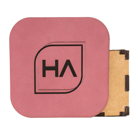 Pink/Black Leatherette Sheet Physical Houston Acrylic 