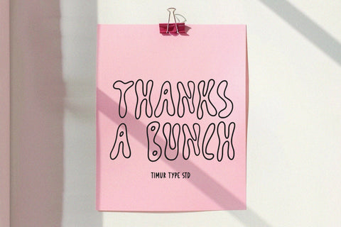 Pinkie Slime - Groovy Outlined Font Font Timur type 