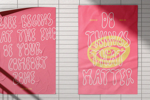 Pinkie Slime - Groovy Outlined Font Font Timur type 