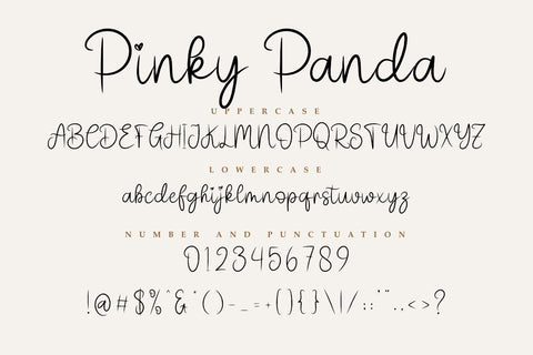 Pinky Panda - Handwritten Font Font Masyafi Studio 