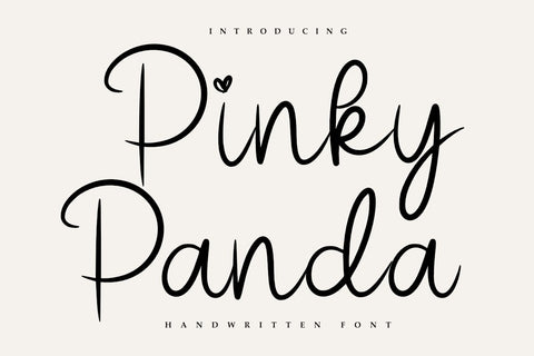 Pinky Panda - Handwritten Font Font Masyafi Studio 