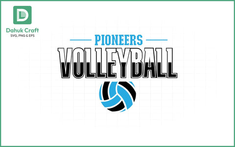 Pioneers Volleyball SVG Logo Volleyball SVG PNG & EPS V1 SVG dahukdesign 