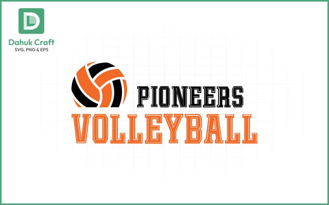 Pioneers Volleyball SVG Logo Volleyball SVG PNG & EPS V11 SVG dahukdesign 