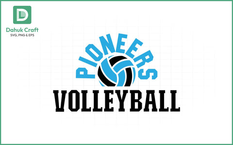Pioneers Volleyball SVG Logo Volleyball SVG PNG & EPS V12 SVG dahukdesign 