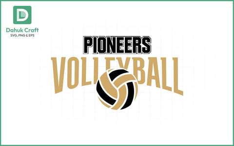 Pioneers Volleyball SVG Logo Volleyball SVG PNG & EPS V13 SVG dahukdesign 