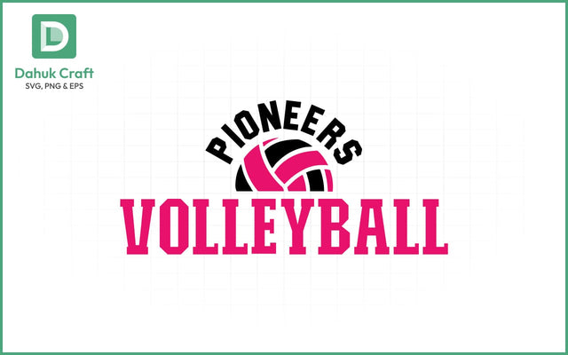 Pioneers Volleyball SVG Logo Volleyball SVG PNG & EPS V16 SVG dahukdesign 
