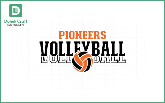 Pioneers Volleyball SVG Logo Volleyball SVG PNG & EPS V6 SVG dahukdesign 