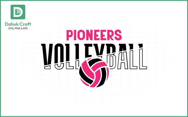 Pioneers Volleyball SVG Logo Volleyball SVG PNG & EPS V9 SVG dahukdesign 