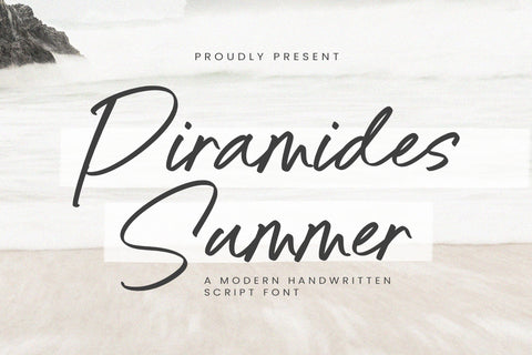 Piramides Summer - Modern Handwritten Script Font Font Timur type 