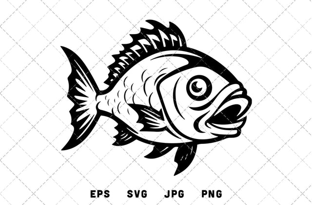 Piranha Mascot Graphics - JPG, SVG, PNG, EPS - Digital Download with Commercial License for Cricut, Silhouette, Scan N Cut Crafting SVG Loveleen Kaur 