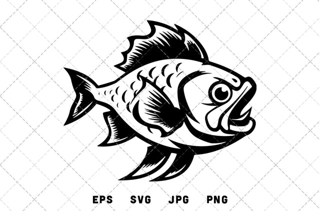 Piranha Mascot Graphics - JPG, SVG, PNG, EPS - Digital Download with Commercial License for Cricut, Silhouette, Scan N Cut Crafting SVG Loveleen Kaur 