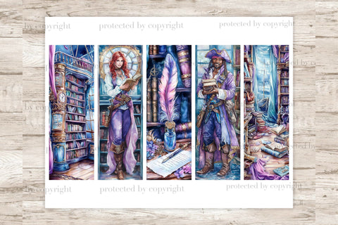 Pirate Bookmarks Printable Set | Nautical Bookmark Designs SVG GlamArtZhanna 