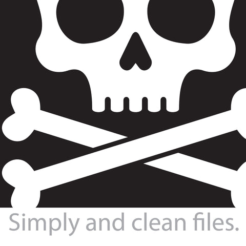 Pirate flag with skull and cross bones (Jolly Roger) SVG TribaliumArtSF 