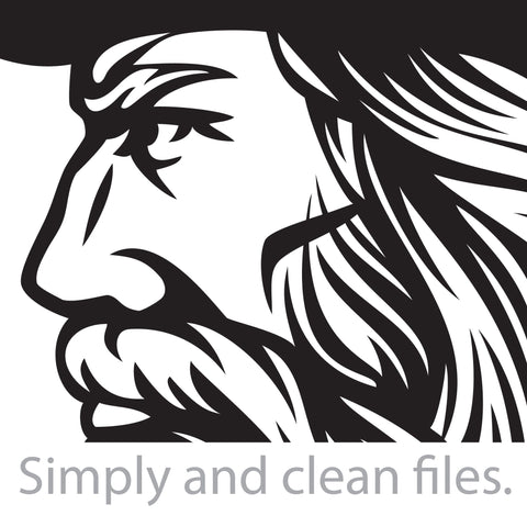 Pirate head with triangle hat SVG TribaliumArtSF 