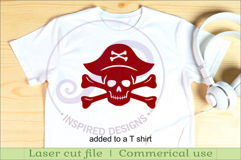 Pirate jolly roger silhouette laser cut outs SVG file SVG APInspireddesigns 