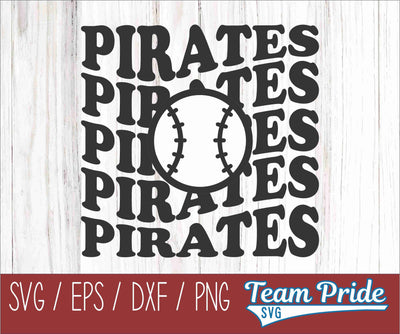Pirates Baseball SVG Digital Download Printable - SVG, EPS, DXF, PNG 2 SVG Team Pride SVG 