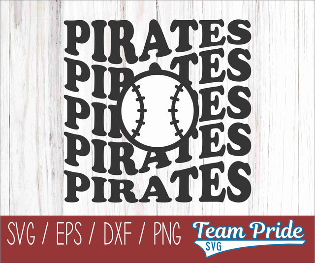 Pirates Baseball SVG Digital Download Printable - SVG, EPS, DXF, PNG 2 SVG Team Pride SVG 