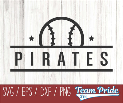 Pirates Baseball SVG Digital Download Printable - SVG, EPS, DXF, PNG SVG Team Pride SVG 