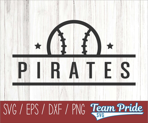 Pirates Baseball SVG Digital Download Printable - SVG, EPS, DXF, PNG SVG Team Pride SVG 