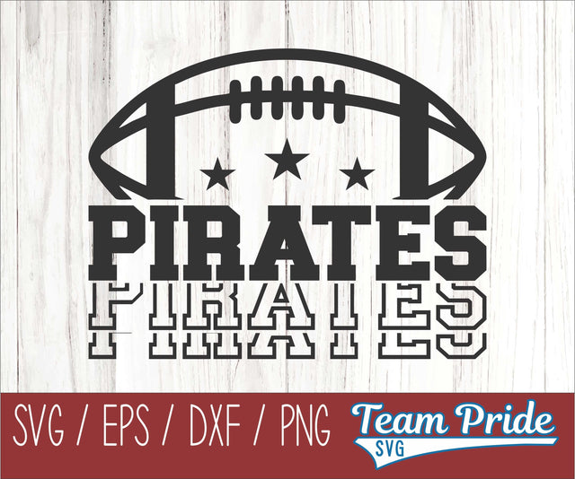 Pirates Football SVG Digital Download Printable - SVG, EPS, DXF, PNG 4 SVG Team Pride SVG 