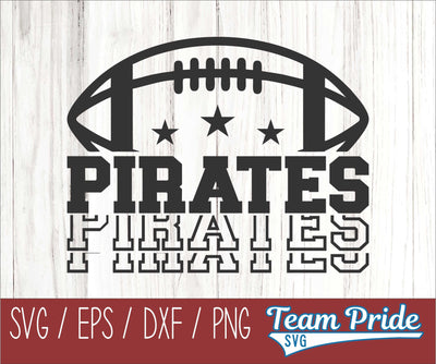 Pirates Football SVG Digital Download Printable - SVG, EPS, DXF, PNG SVG Team Pride SVG 