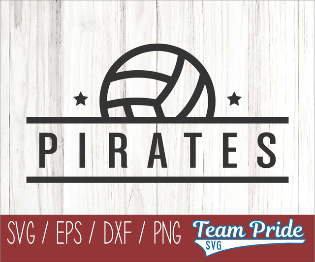 Pirates Volleyball SVG Digital Download Printable - SVG, EPS, DXF, PNG 2 SVG Team Pride SVG 