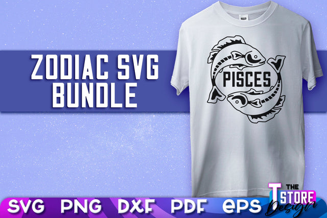 Pisces SVG Design | Astrology | SVG Design | Zodiac SVG v.2 SVG The T Store Design 