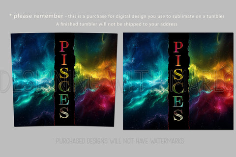 Pisces Tumbler, Zodiac Tumbler, Sublimation Pisces, Astrology Tumbler Wrap Sublimation Designing with Marlo 