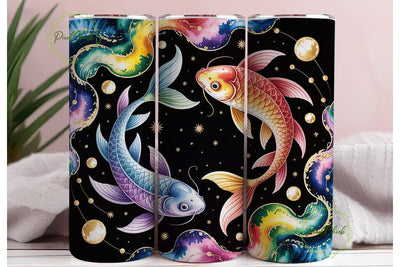 Pisces Zodiac Tumbler Wrap Sublimation PixelChick 