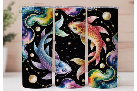 Pisces Zodiac Tumbler Wrap Sublimation PixelChick 