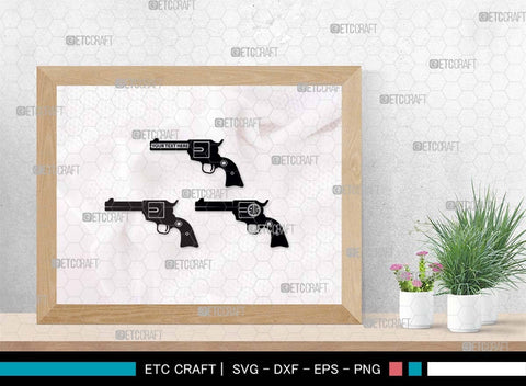 Pistol SVG, Pistol Silhouette, Gun Svg, Handgun Svg, Revolver Svg, Weapon Svg, Gun Silhouette, Pistol Bundle, SVG ETC Craft 